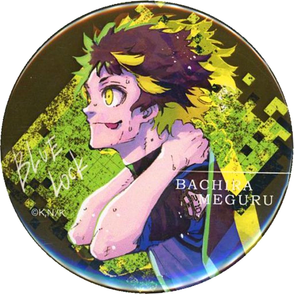 Meguru Bachira Blue Lock 75mm Button Kujibikido Kuji 2nd Round C-5 Prize [USED]