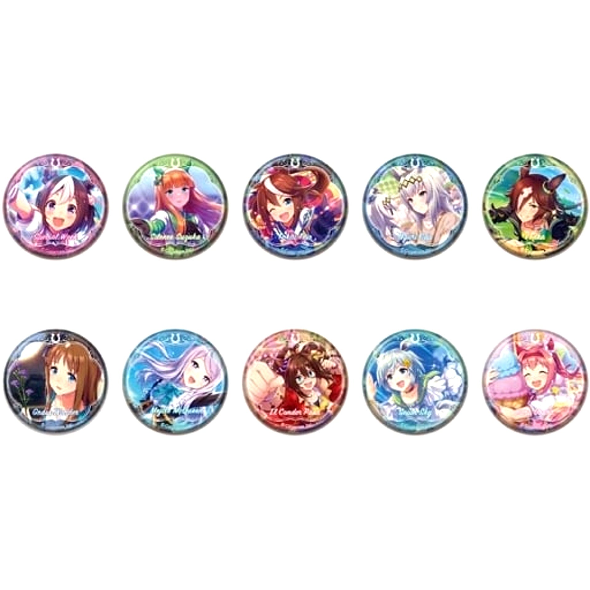 Set of 10 Group Uma Musume Pretty Derby CAN Button Vol. 2 B [USED]