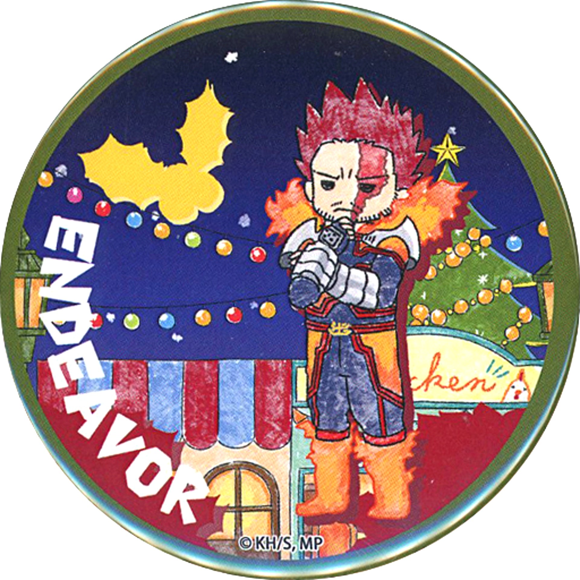 Endeavor Christmas My Hero Academia Button GraffArt 12 [USED]