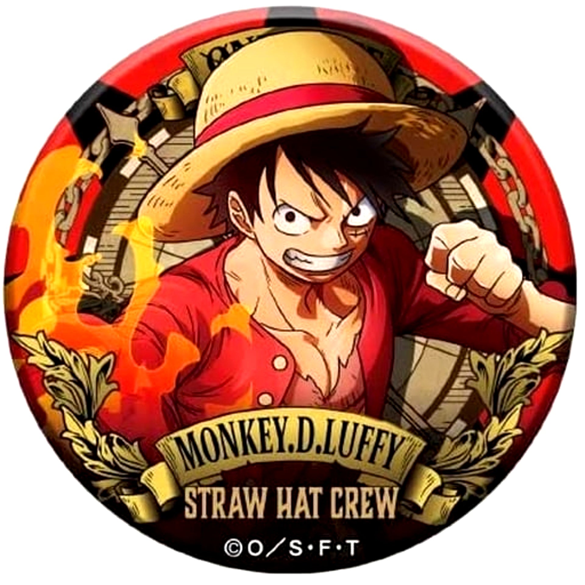 Monkey D. Luffy One Piece Ultimate Crew Vol.3 Dodeka Button [USED]