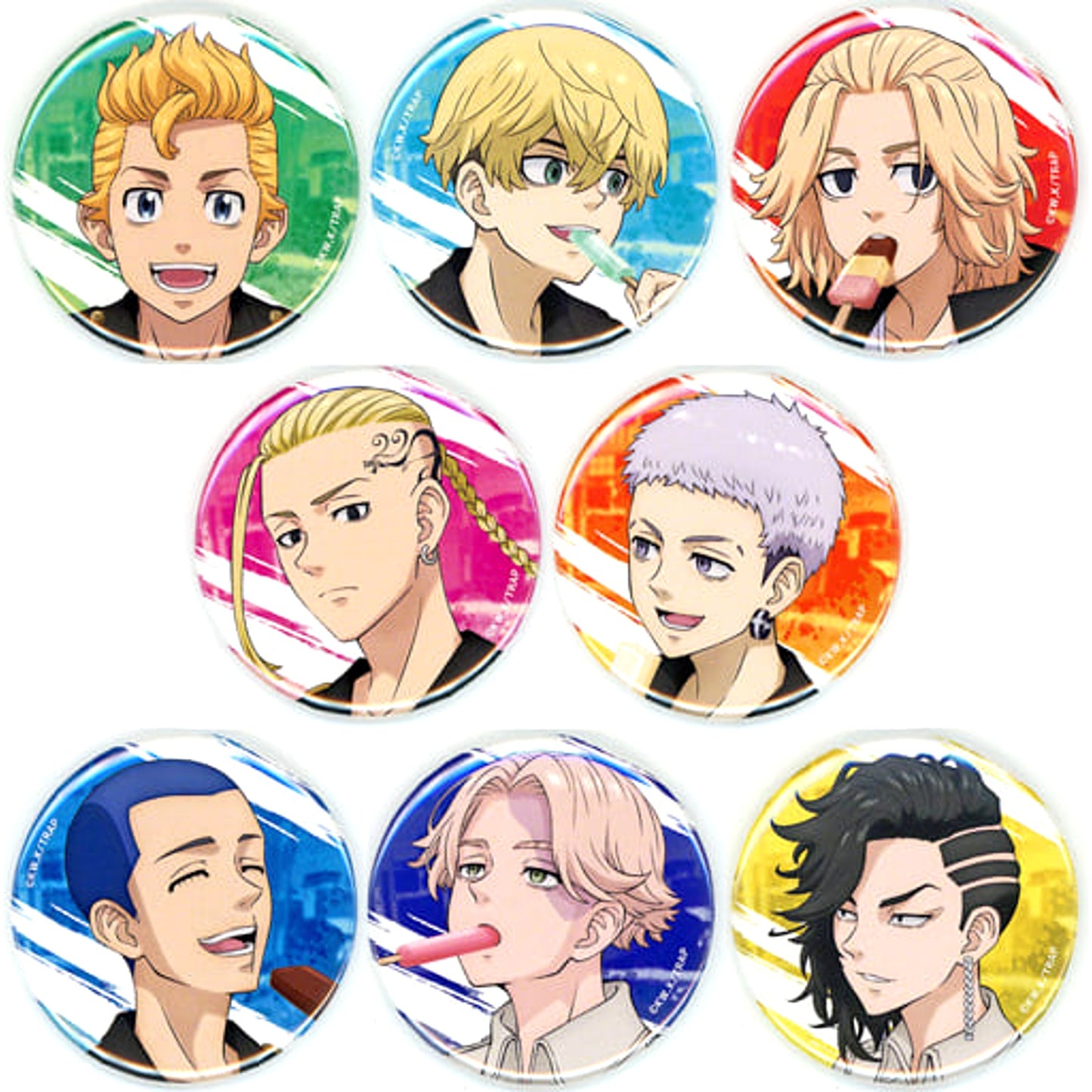 Chifuyu Matsuno & Others Tokyo Revengers All 8 Types Set Button Ice Ver. Pop Up Store in animate Limited [USED]