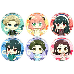 SPY x FAMILY Anya Forger & Others Trading Can Badge Mini Character Ver. Gokurakuyu Raku Spa Holiday Extra Mission Show Off Your Close Family in The Bath Limited All 6 Types Set Buttons [USED]