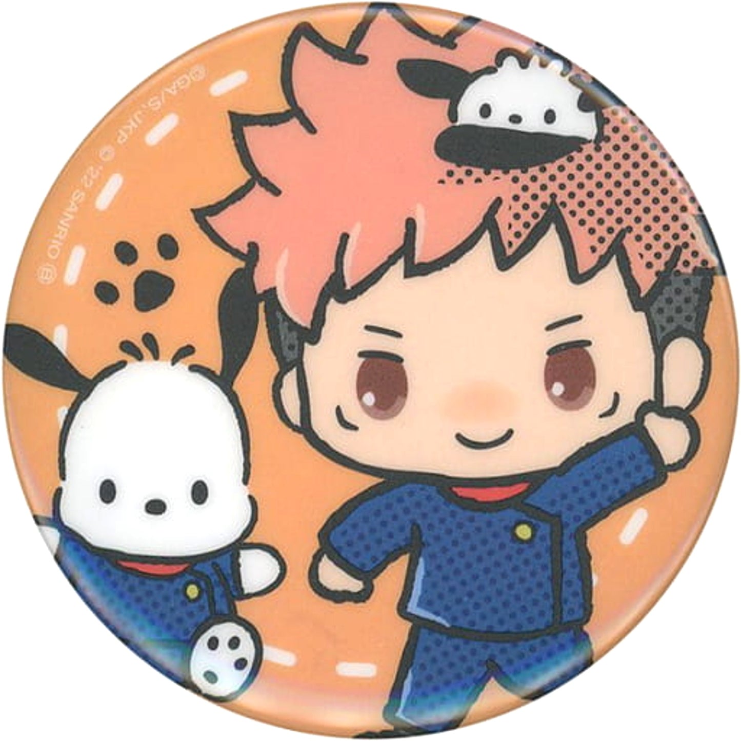 Yuji Itadori Pochacco Jujutsu Kaisen X Sanrio Characters Blind Packaged Button [USED]