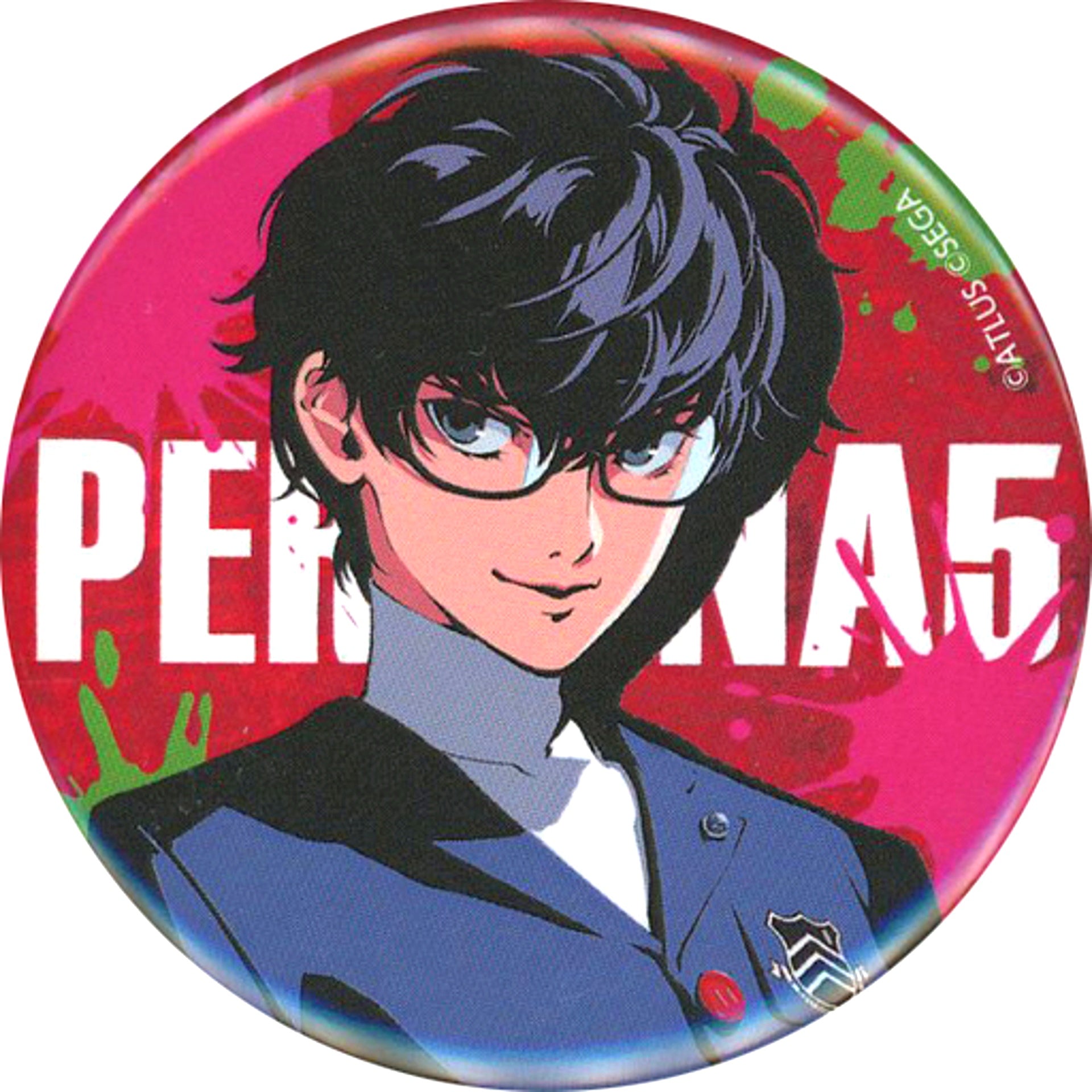 Protagonist Persona 5 Original Button 25th Anniv Persona 25th Fes Grand Exhibition [USED]