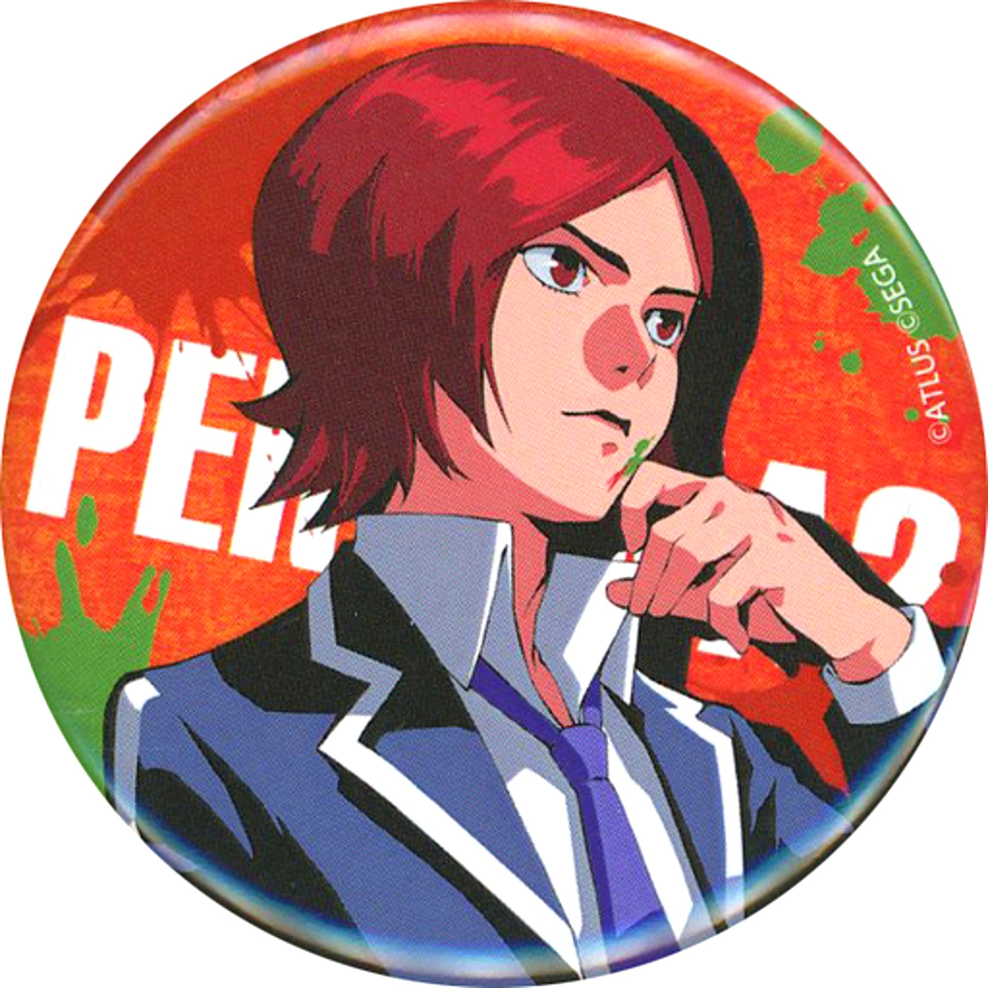 Male Protagonist Persona 2 Persona Series 25th Anniversary Persona 25th Fes Grand Exhibition Original Button [USED]