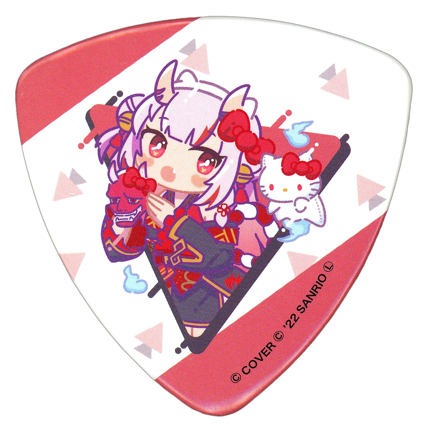 Nakiri Ayame & Hello Kitty Virtual YouTuber Hololive x Sanrio Characters Triangle Button [USED]