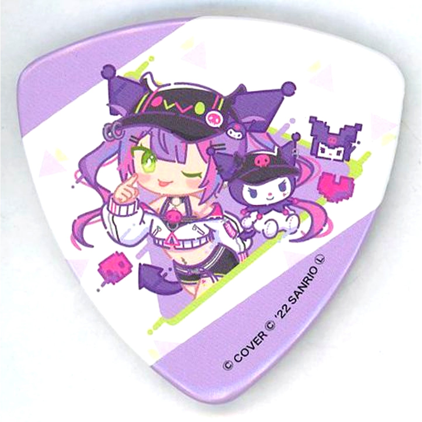Tokoyami Towa & Kuromi Virtual YouTuber Hololive x Sanrio Characters Triangle Button [USED]