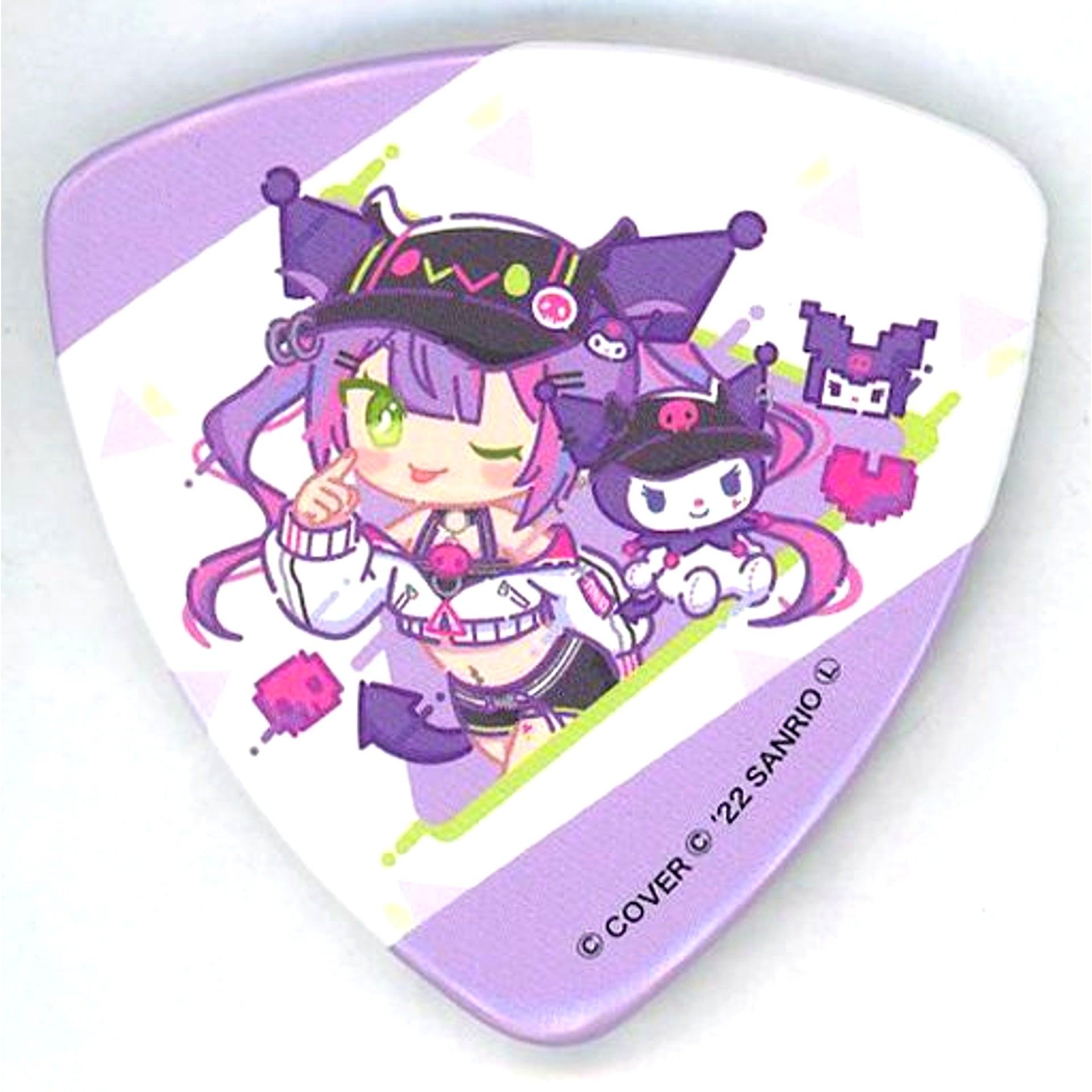 Tokoyami Towa & Kuromi Virtual YouTuber Hololive x Sanrio Characters Triangle Button [USED]