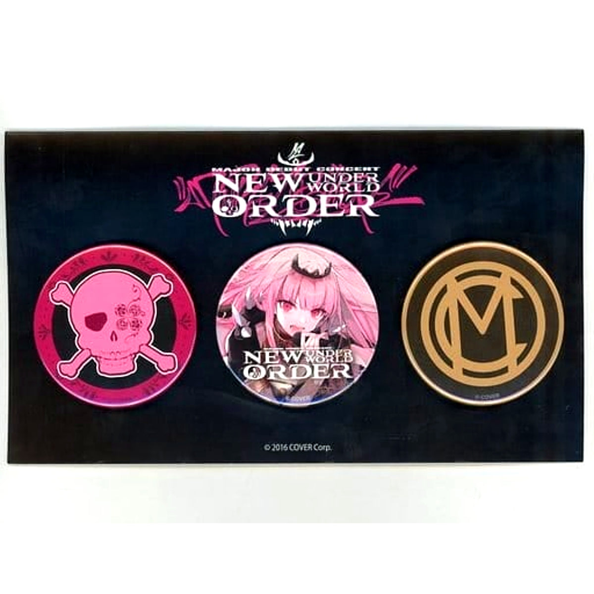 hololive English Mori Calliope Button Badge Set Can Badge Set Mori Calliope Major Debut Concert New Underworld Order [USED]