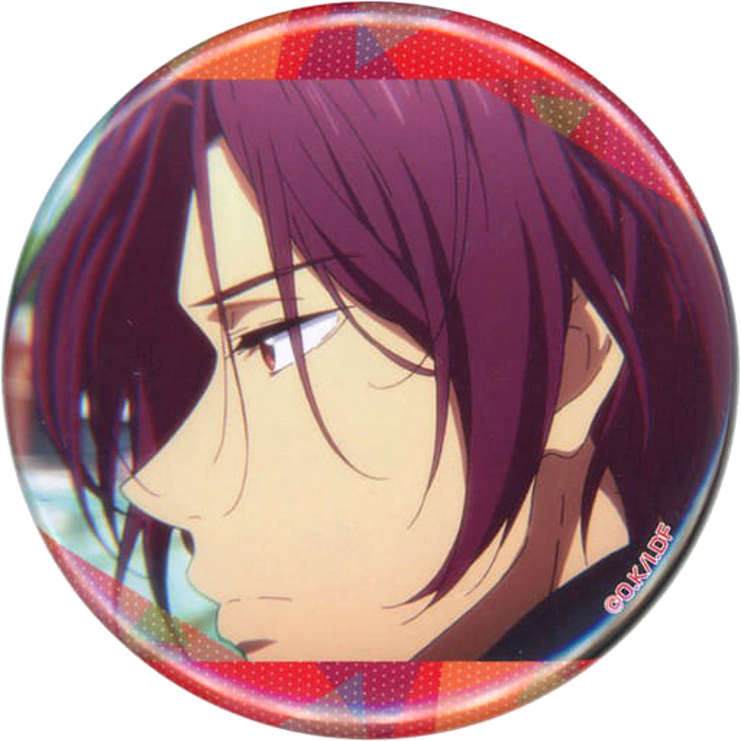 Free!-Dive to the Future- Rin Matsuoka Can Badge Collection Opening Buttons [USED]