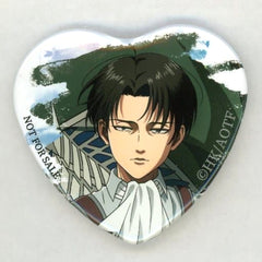 Attack on Titan Levi Ackerman Online Kuji Break of Dawn Heart Shaped Can Badge Kujibikido Limited Bonus Campaign Buttons [USED]