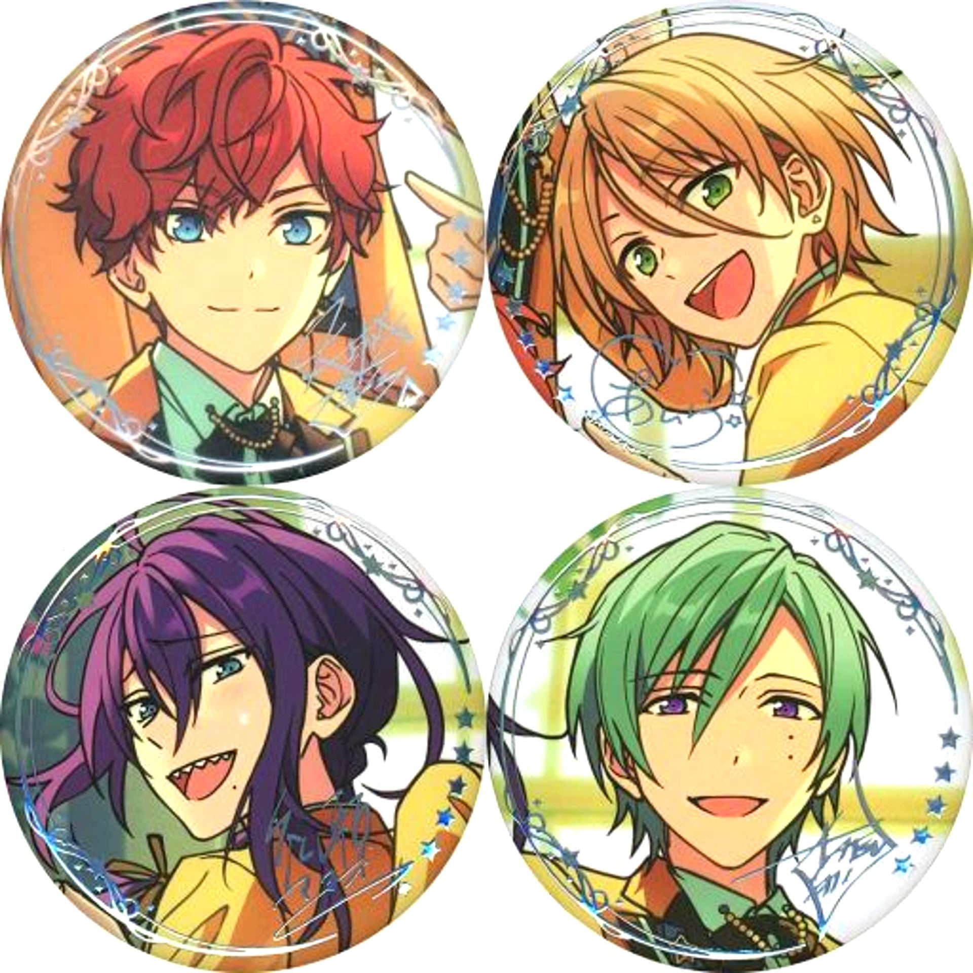 Set of 4 Ensemble Stars!! 5th Anniversary Bond Series Badge ALKALOID China Limited [USED]