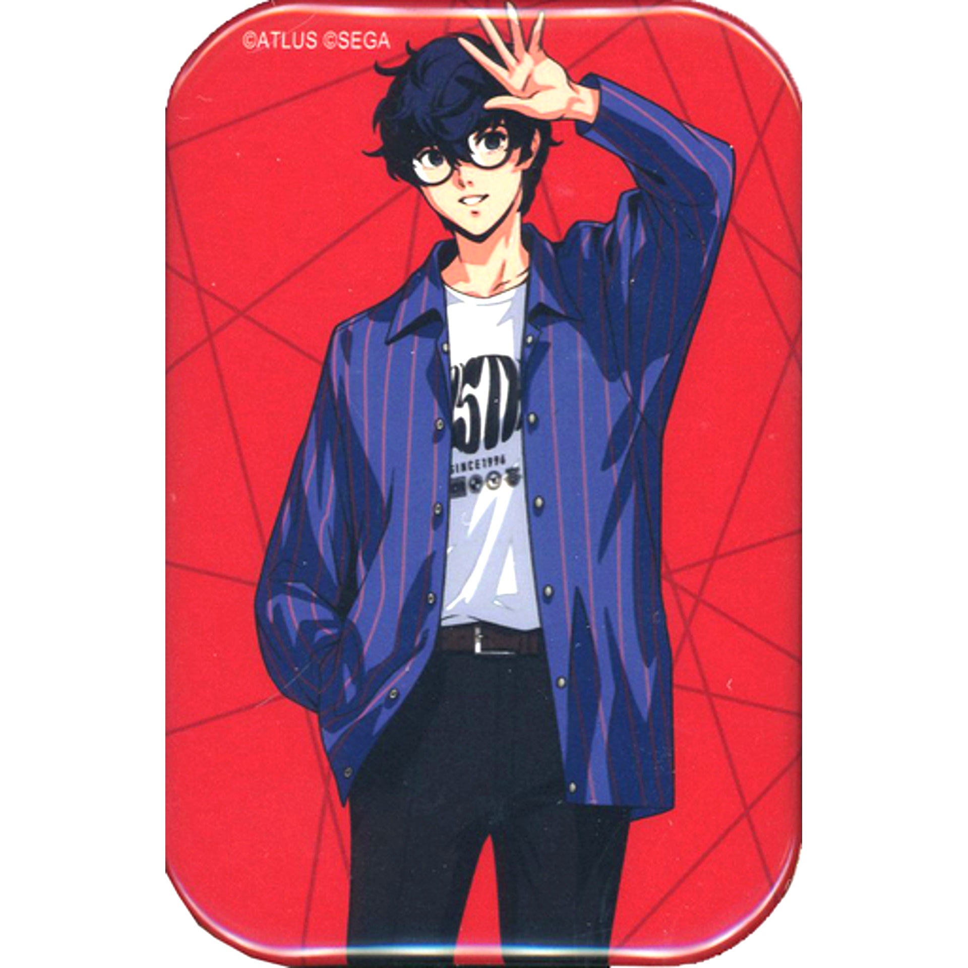 Protagonist Persona 5 Trading Full Body Button 25th Anniv Collabo Cafe Animax Cafe+ [USED]