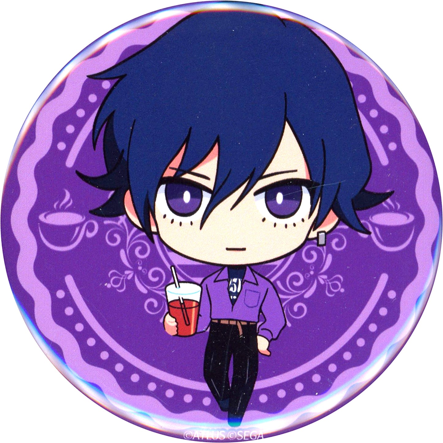 Protagonist Revelations Persona Trading Button Persona 25th Anniversary Collaboration Cafe powered by Animax Cafe+ [USED]