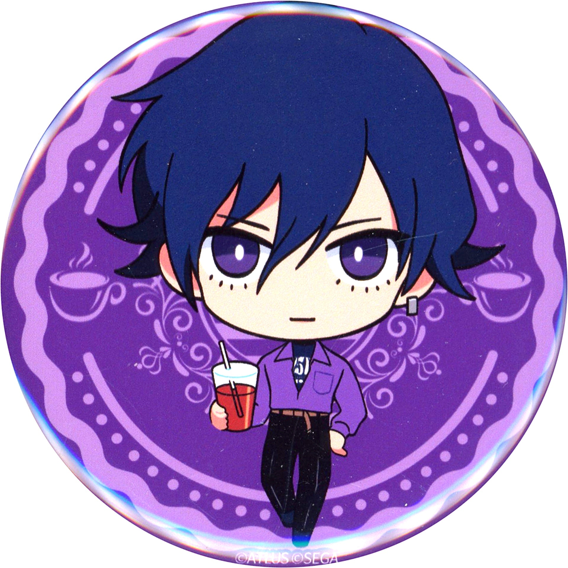 Protagonist Revelations Persona Trading Button Persona 25th Anniversary Collaboration Cafe powered by Animax Cafe+ [USED]