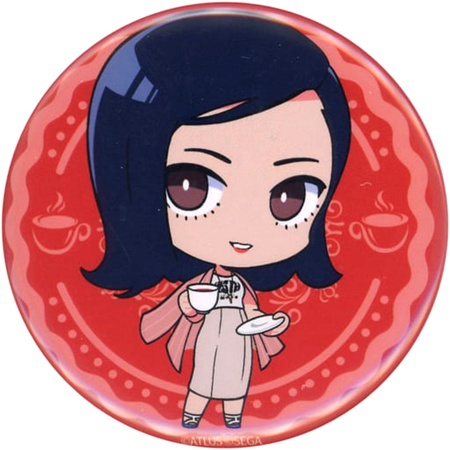 Persona 2: Eternal Punishment Protagonist Trading Can Badge 25th Anniversary Collaboration Cafe Powered By Animax Cafe+ Limited Buttons [USED]
