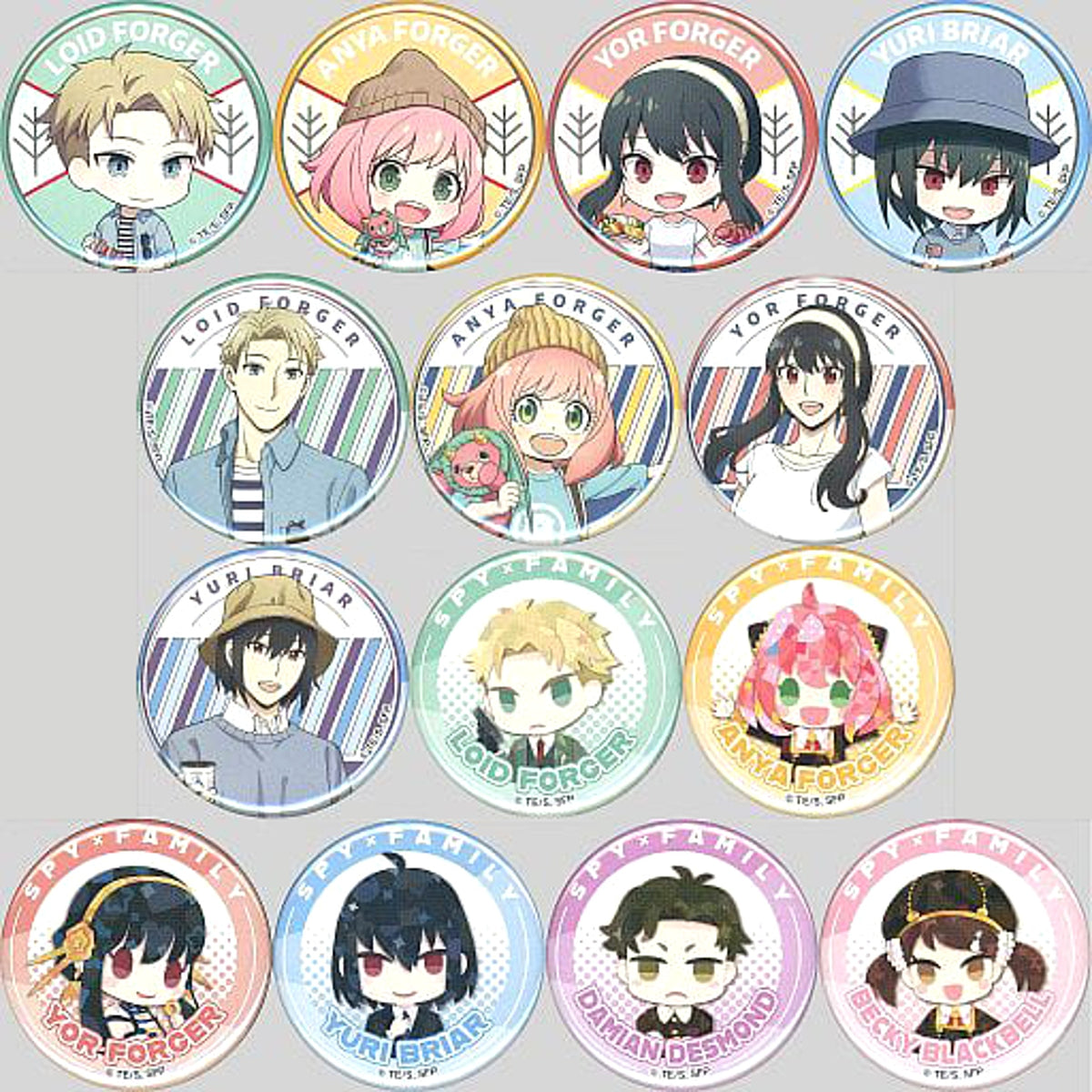 SPY x FAMILY Anya Forger & Others Don Quijote Limited All 14 Types Set Buttons [USED]