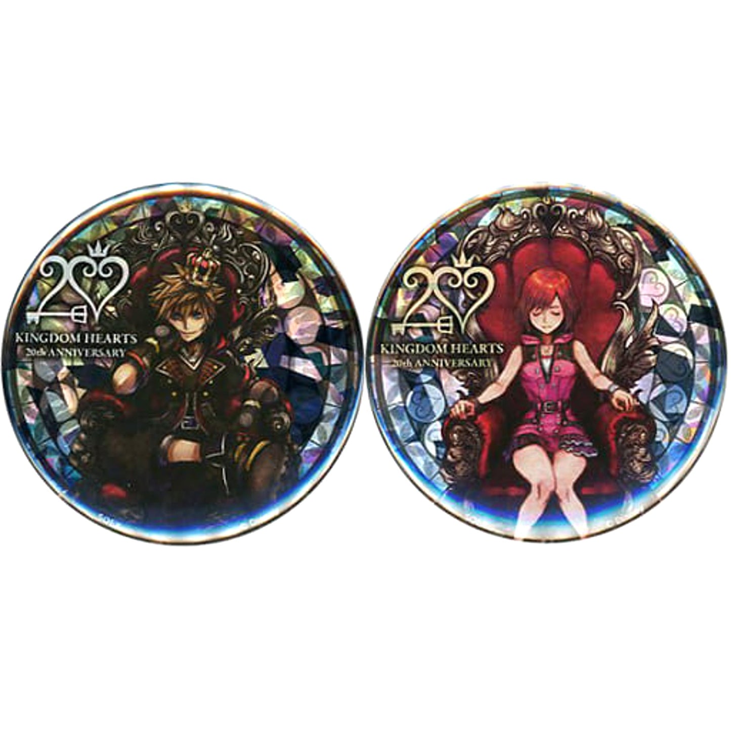 Kingdom Hearts Sora Kairi 20th Anniversary Can Badge Set 2 Types set Buttons [USED]