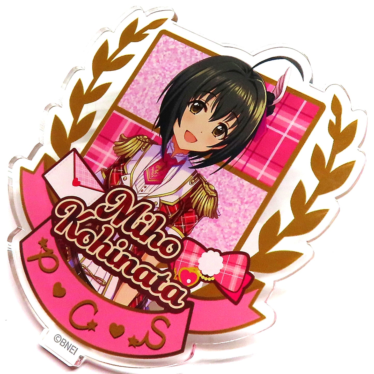 Miho Kohinata - Pink Check School Ver. Real Roleplay Commemorative Product Official Produce Badge The Idolmaster Cinderella Girls [USED]