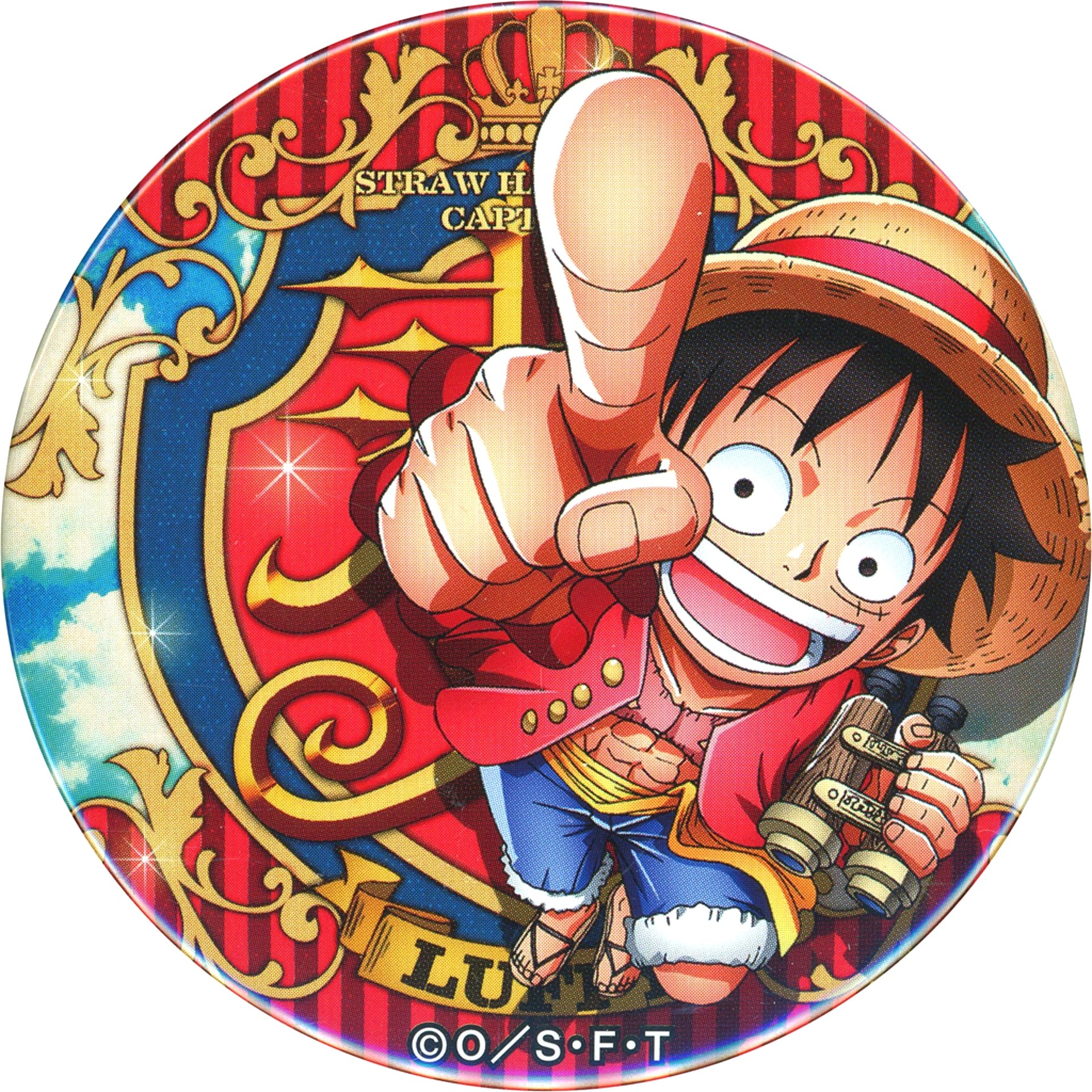 Monkey D. Luffy One Piece YAKARA Button Vol.14 BEST30 Mugiwara Store Ltd [USED]