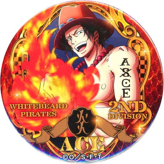 Portgas D. Ace One Piece YAKARA Button Vol.14 BEST30 Mugiwara Store Ltd [USED]