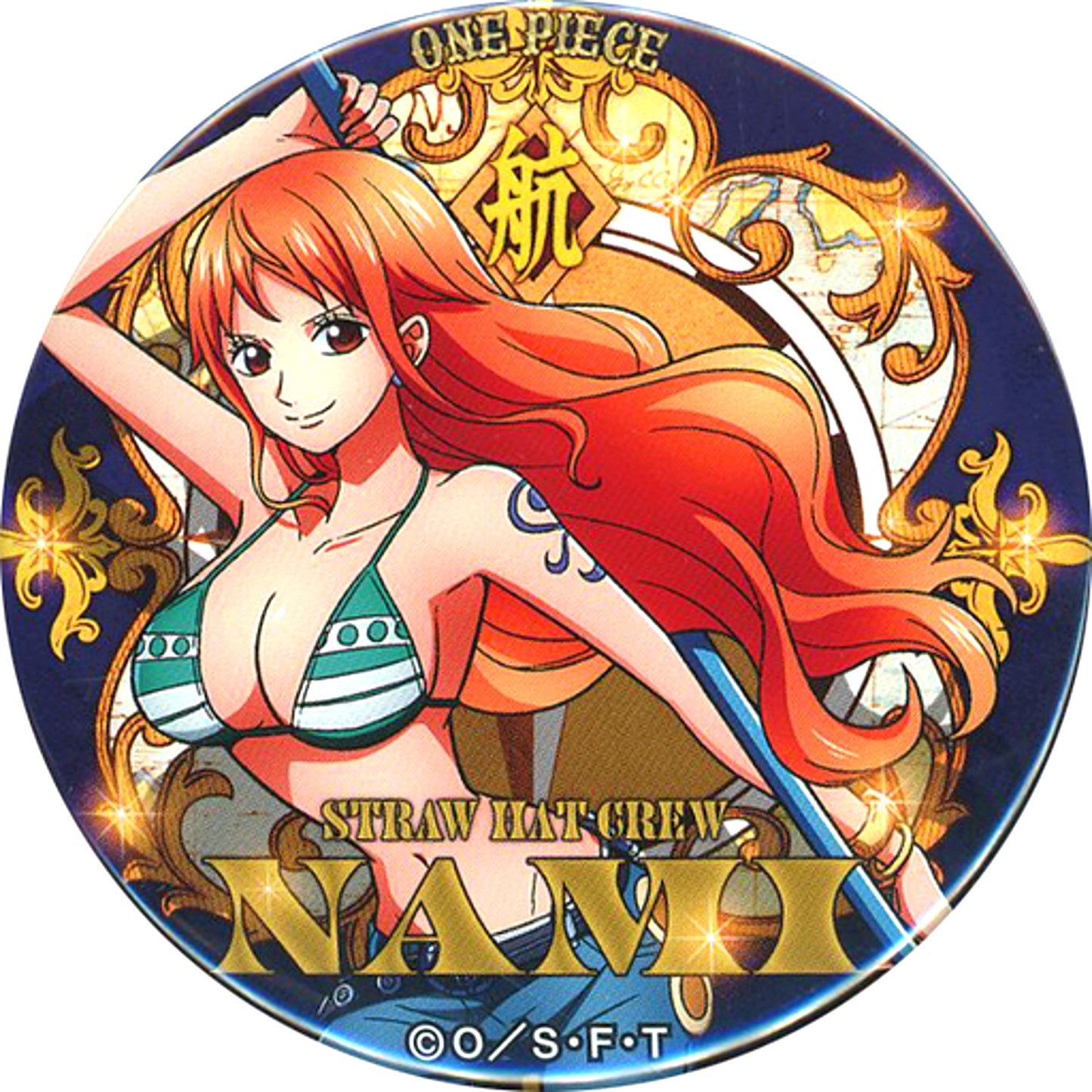 Nami Vol. 14 One Piece Yakara Button Best 30 Mugiwara Store Limited [USED]