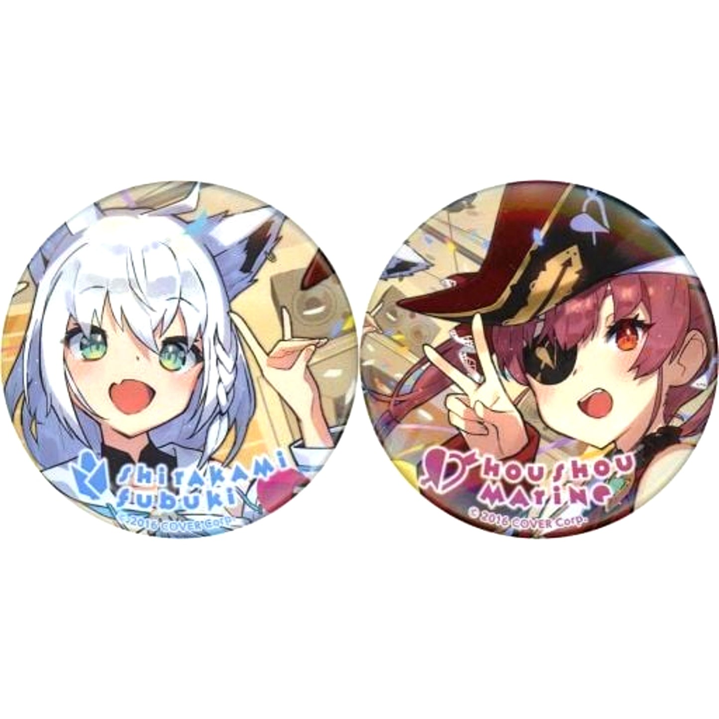 Key Visual Button Set of 2 Virtual YouTuber Hololive presents V no Sukonna Otakatsu Nanda wa 100th Anniversary Public Recording Special [USED]