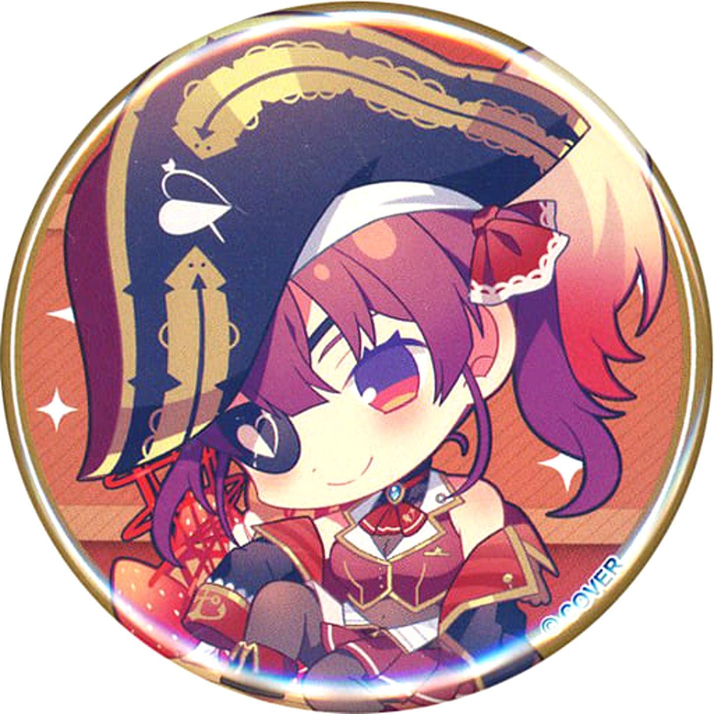 Virtual YouTuber hololive Houshou Marine Head Bottom Left Trading Button hololive x Pasela [USED]