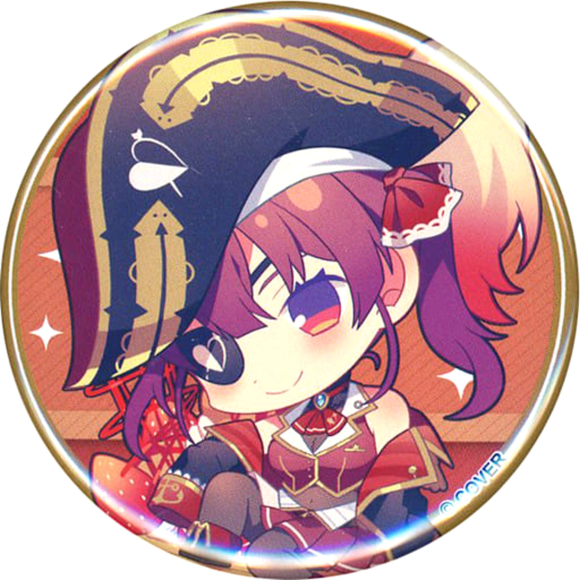 Virtual YouTuber hololive Houshou Marine Head Bottom Left Trading Button hololive x Pasela [USED]