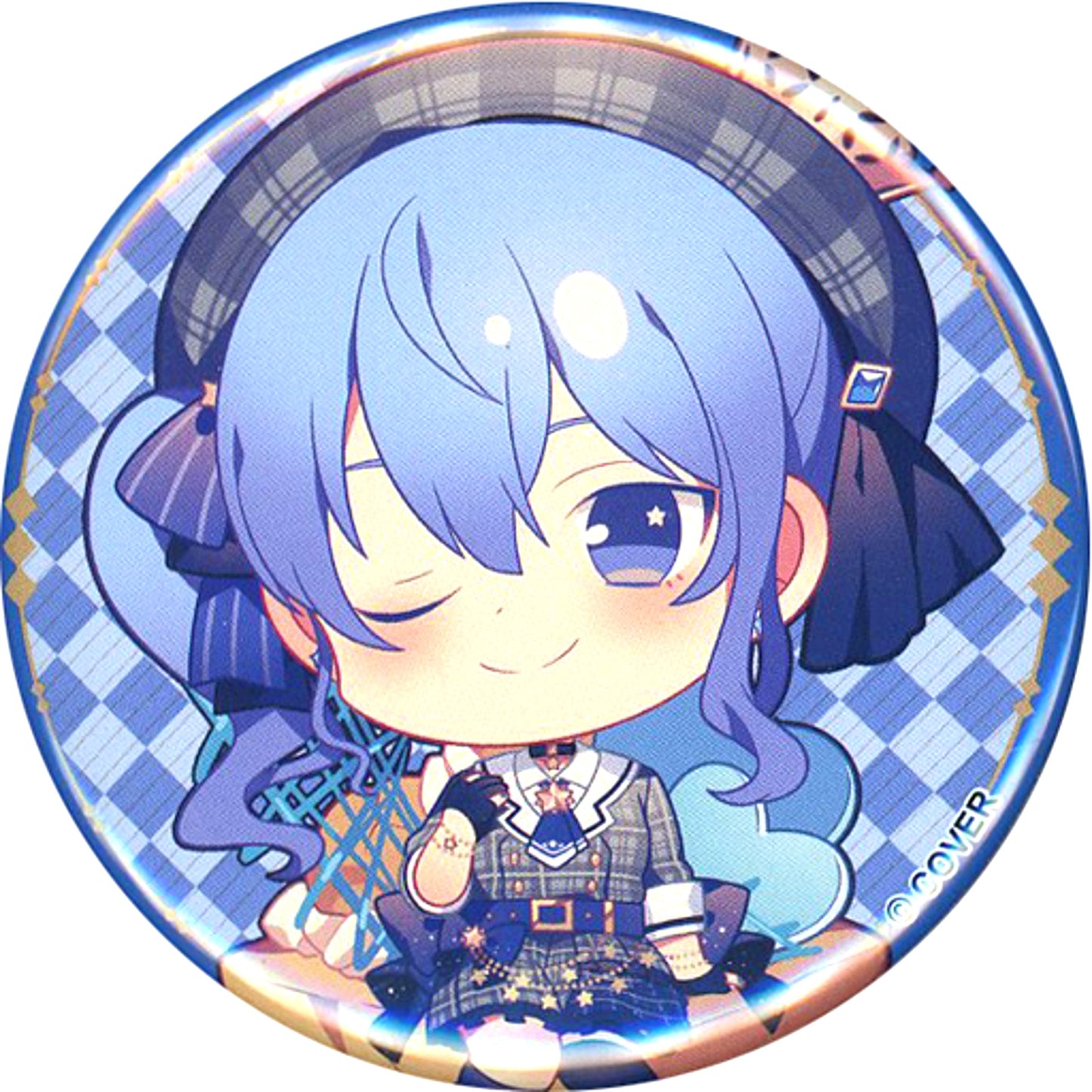 Hoshimachi Suisei Wink Virtual YouTuber Hololive Trading Button x Pasela [USED]