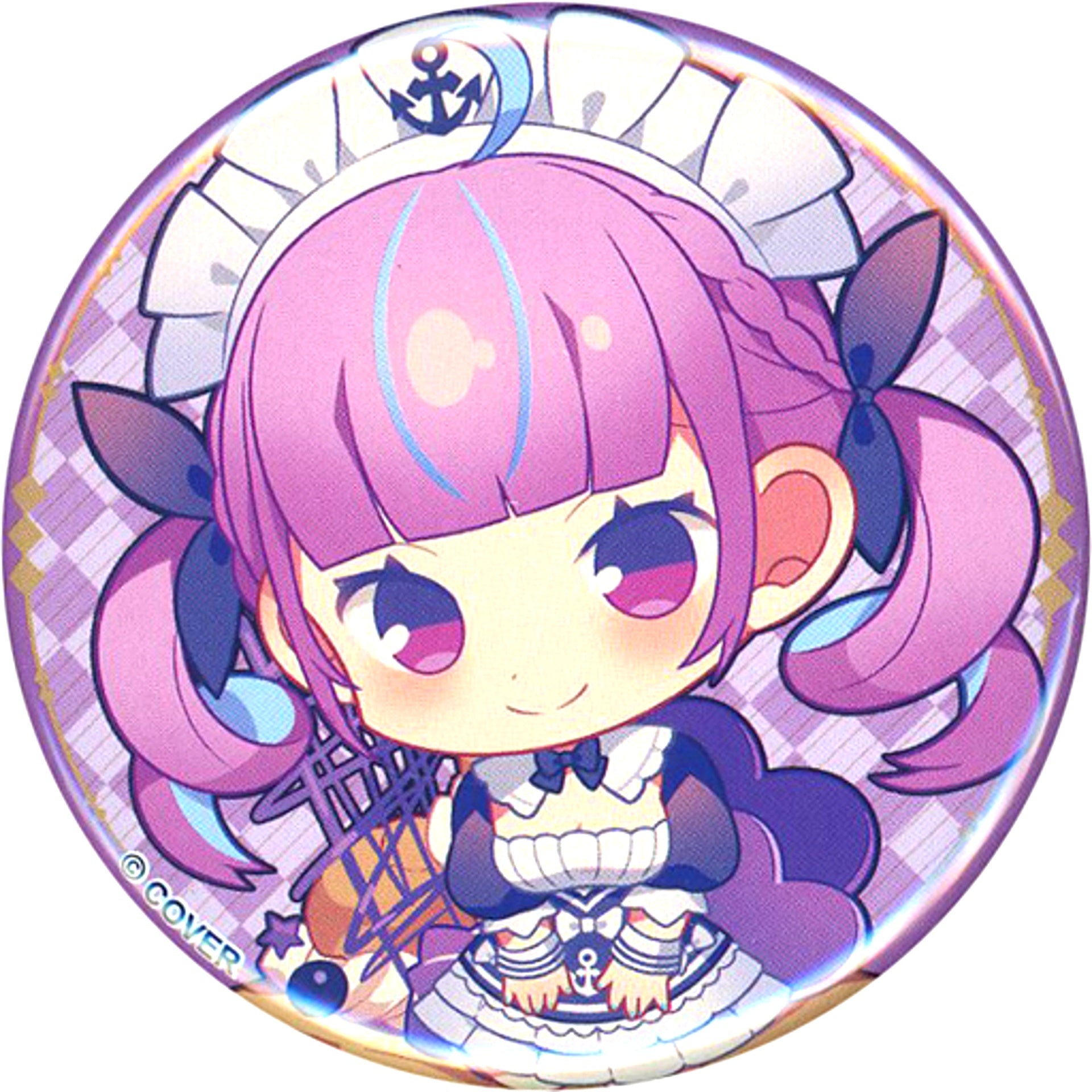 Minato Aqua Front Facing Virtual YouTuber Hololive Trading Button x Pasela [USED]