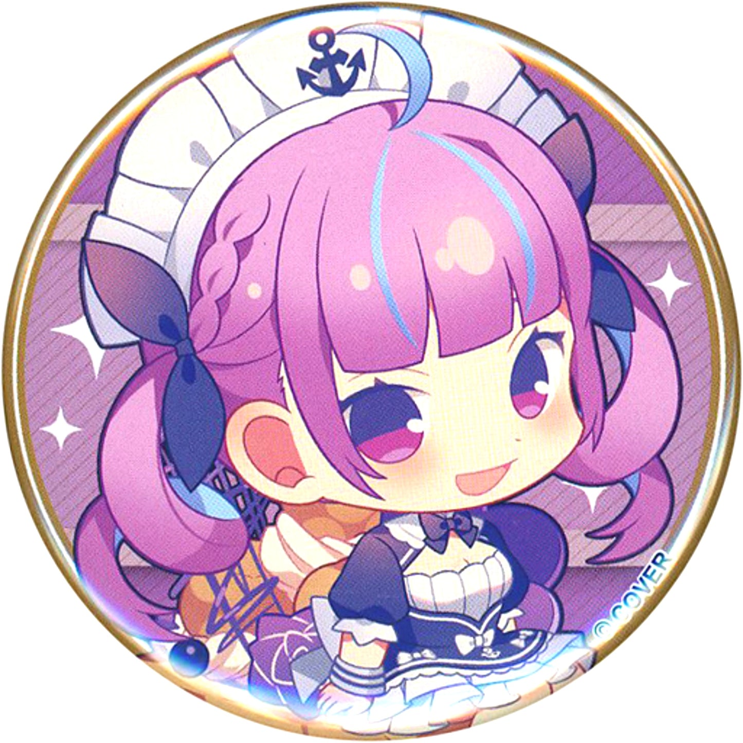 Minato Aqua Facing Right Virtual YouTuber Hololive Pasela Trading Button [USED]