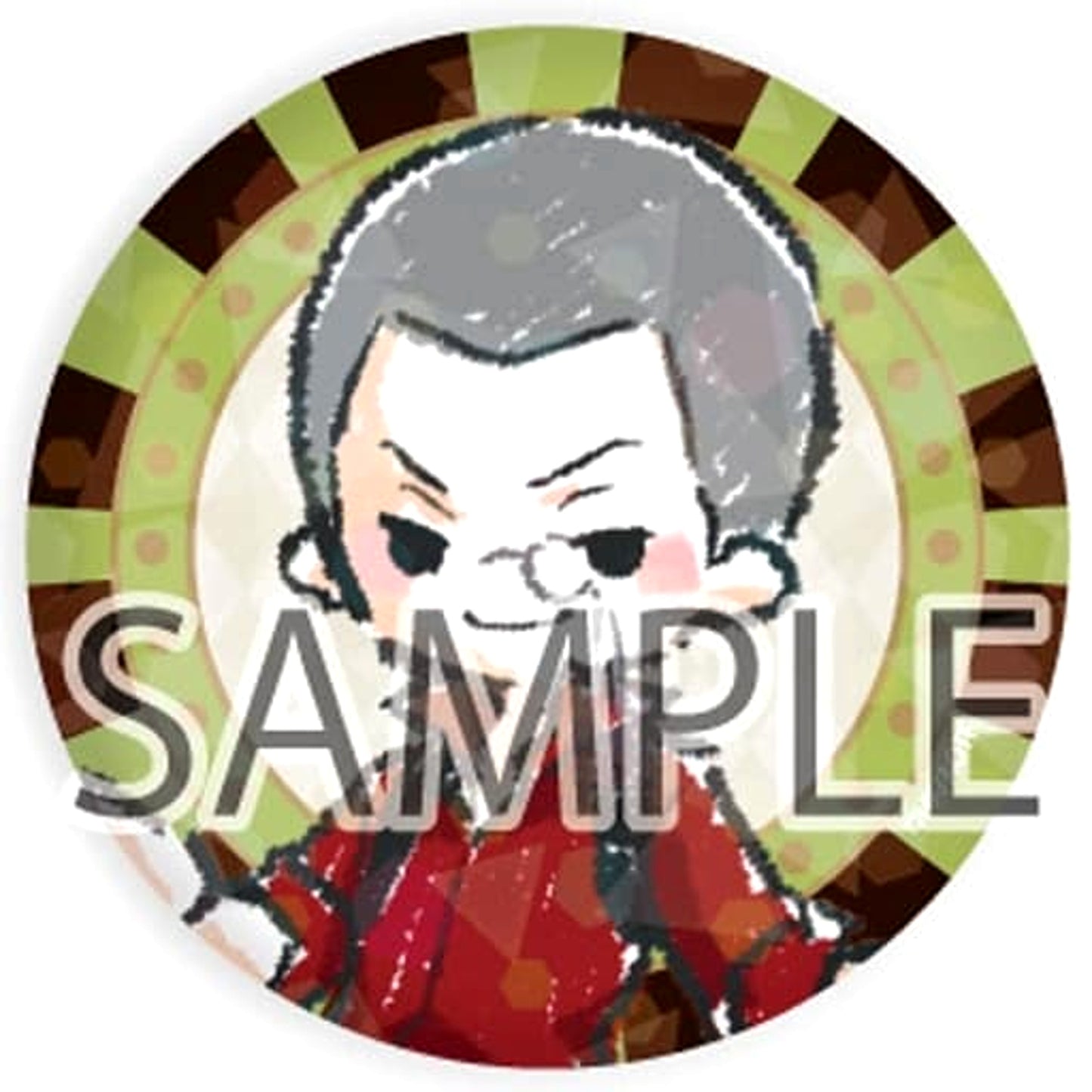 Connie Springer Attack on Titan Graph Art Design 65mm Hologram Button 05. Casino Dealer Ver. [USED]