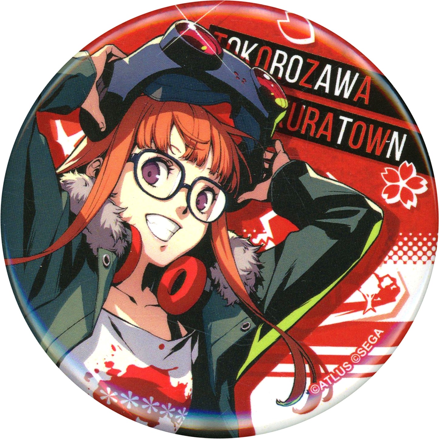 Futaba Sakura Persona 5 Trading Button Persona Series 25th Anniversary Fes Grand Exhibition [USED]