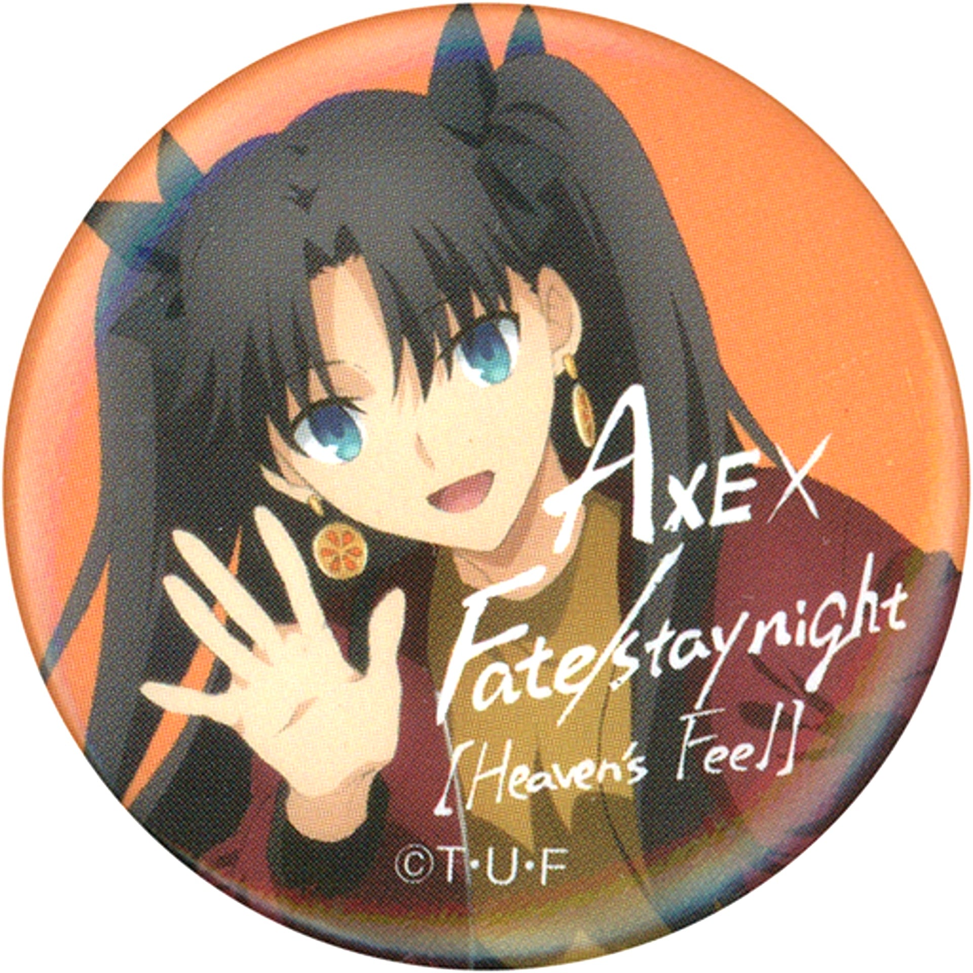 Rin Tohsaka Color ver. Fate/stay night Heavens Feel Original Button Movie x AXE Target Product Purchase Bonus [USED]