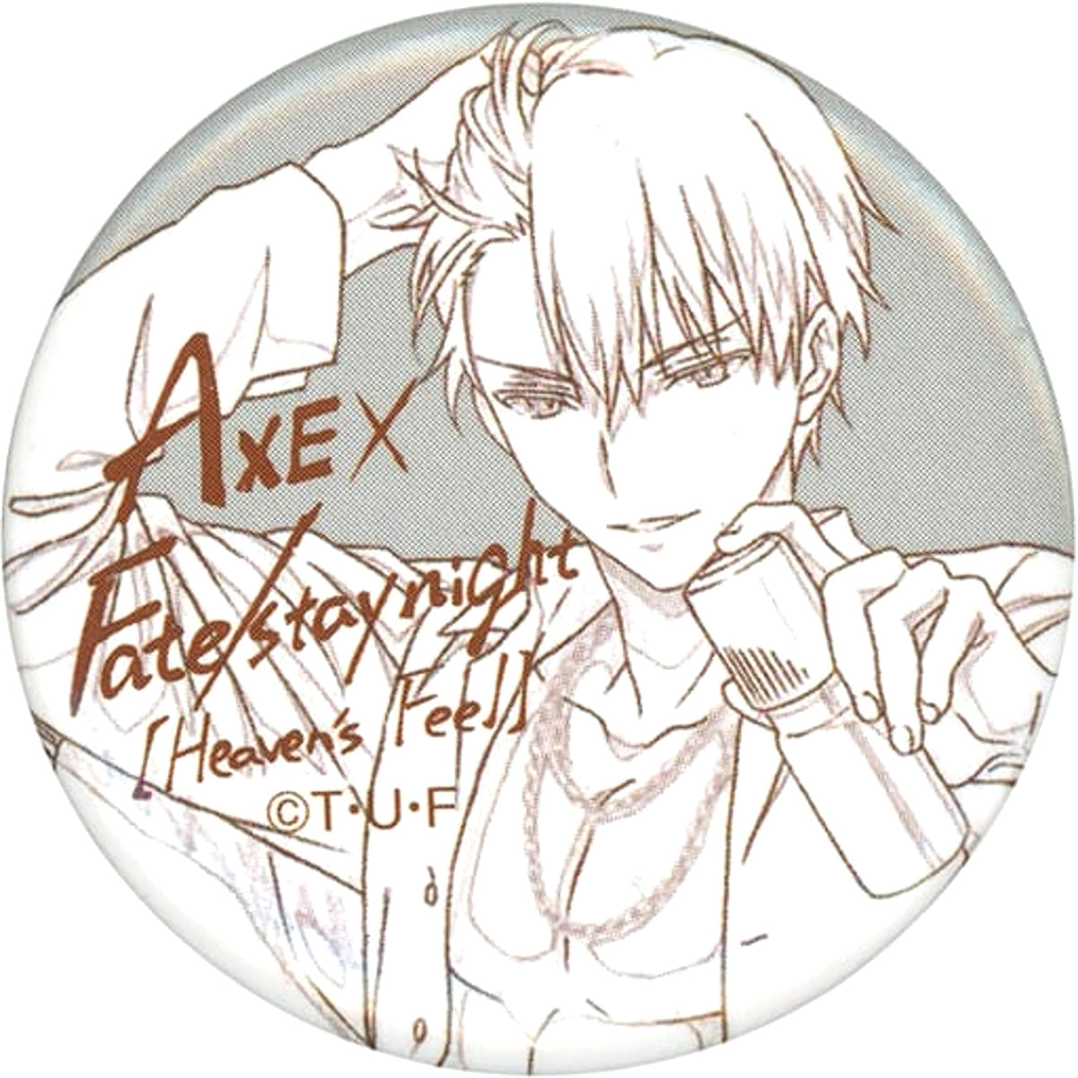Fate/stay night: Heaven's Feel x Axe Gilgamesh Line Drawing Ver. Original Can Badge Target Product Purchase Privilege Buttons [USED]