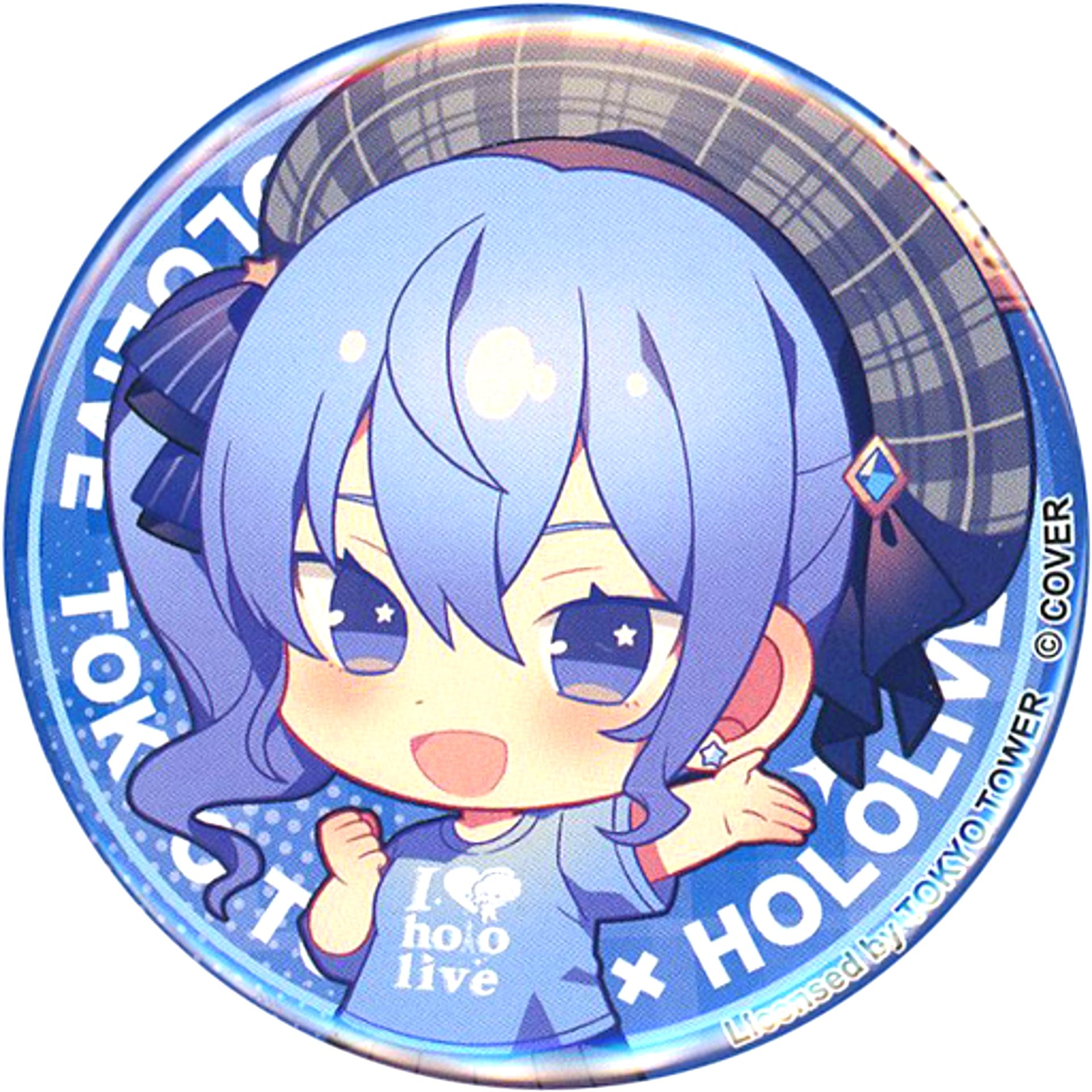 Hoshimachi Suisei T-Shirt Virtual YouTuber Hololive Trading Button in Tokyo Tower Maigo ni Natta Quartet Daisousaku [USED]