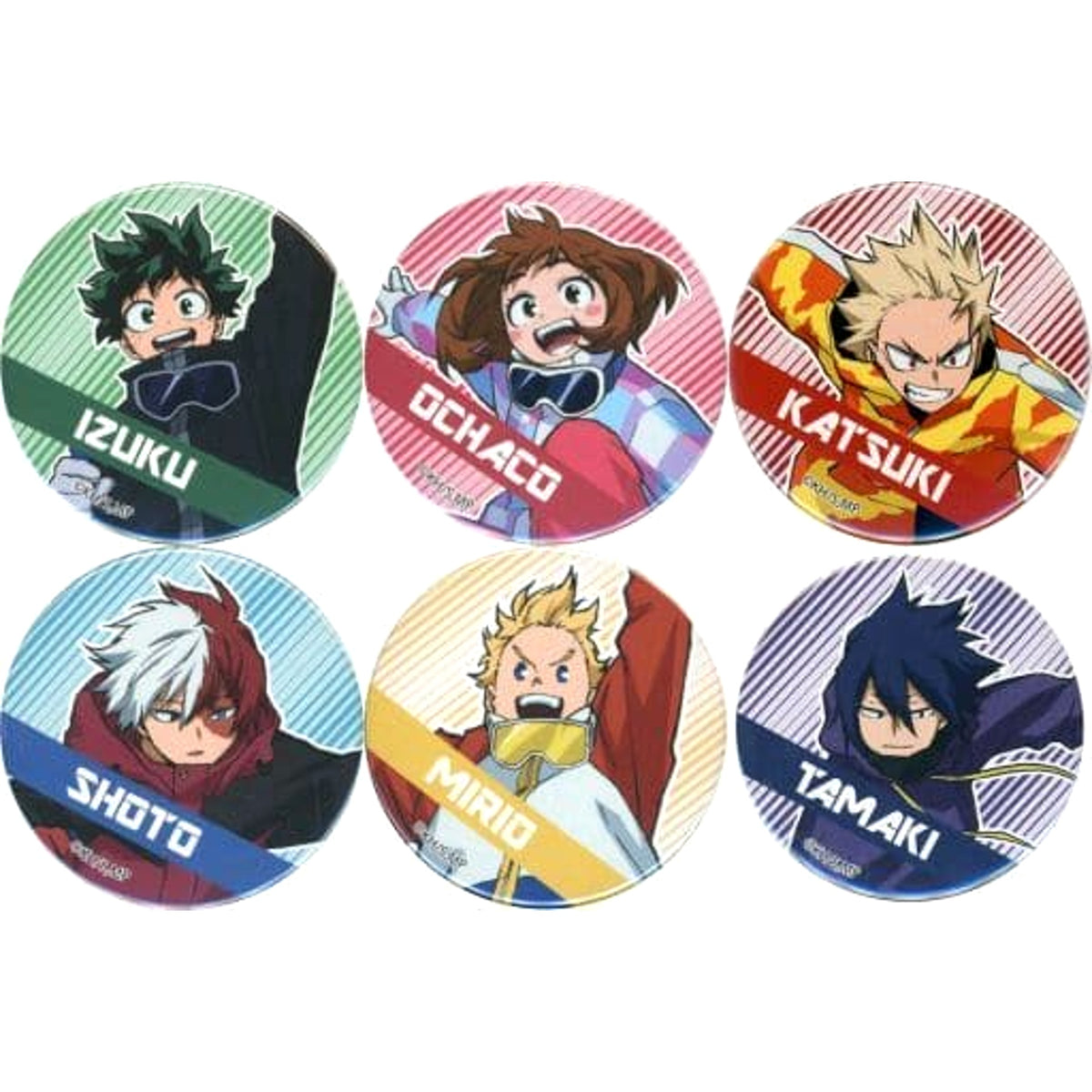 My Hero Academia Ochaco Uraraka & Others Hero in Snow Mountain Can Badge Hakuba47 Limited All 6 Types Set Buttons [USED]