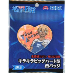Detective Conan: Zero's Tea Time Toru Amuro POARO Kirakira Big Heart-Shaped Can Badge Buttons [USED]