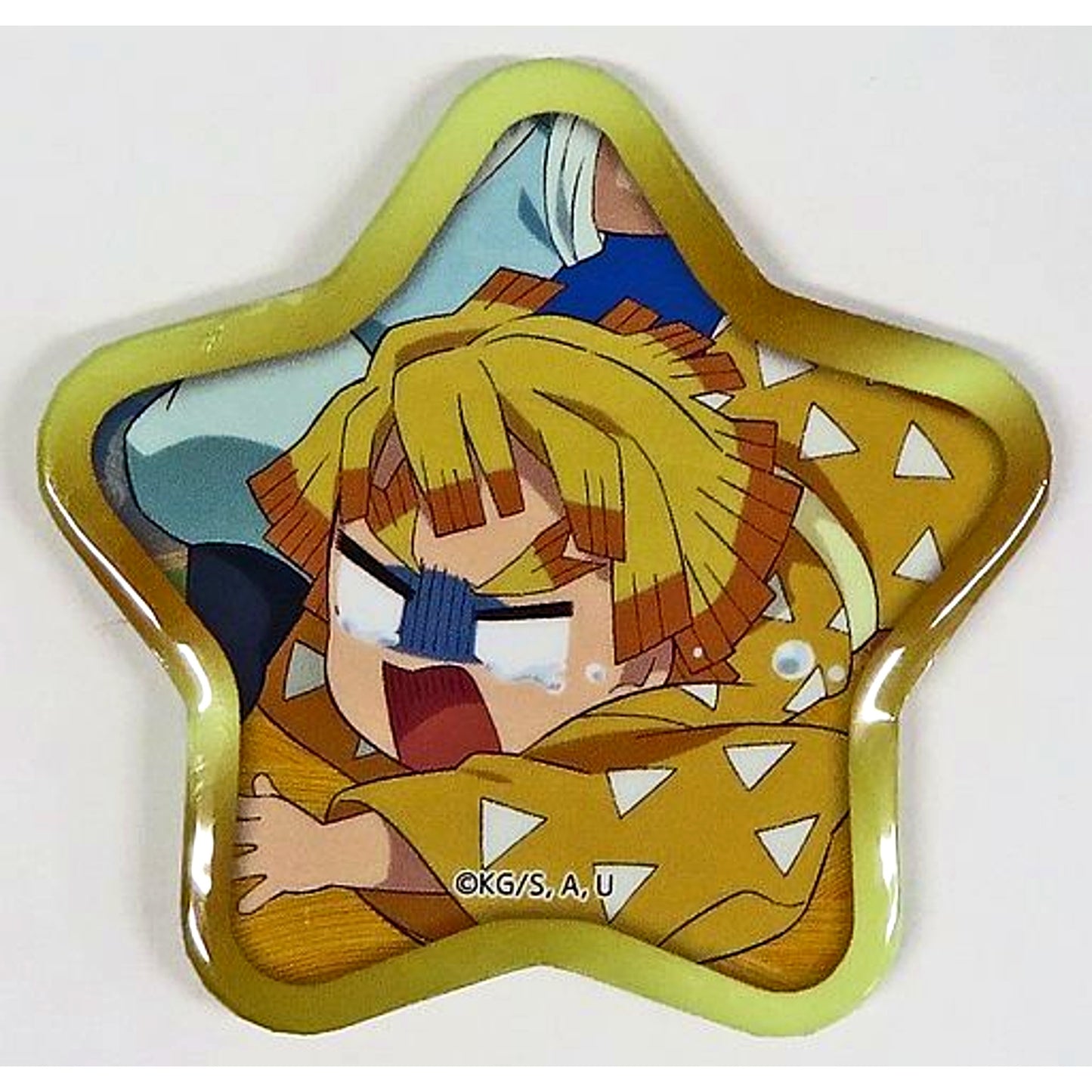 Zenitsu Agatsuma Demon Slayer Kimetsu no Yaiba Random Star Shape Button ufotable Cafe x Machi Asobi CAFE Tanabata Event 2022 [USED]
