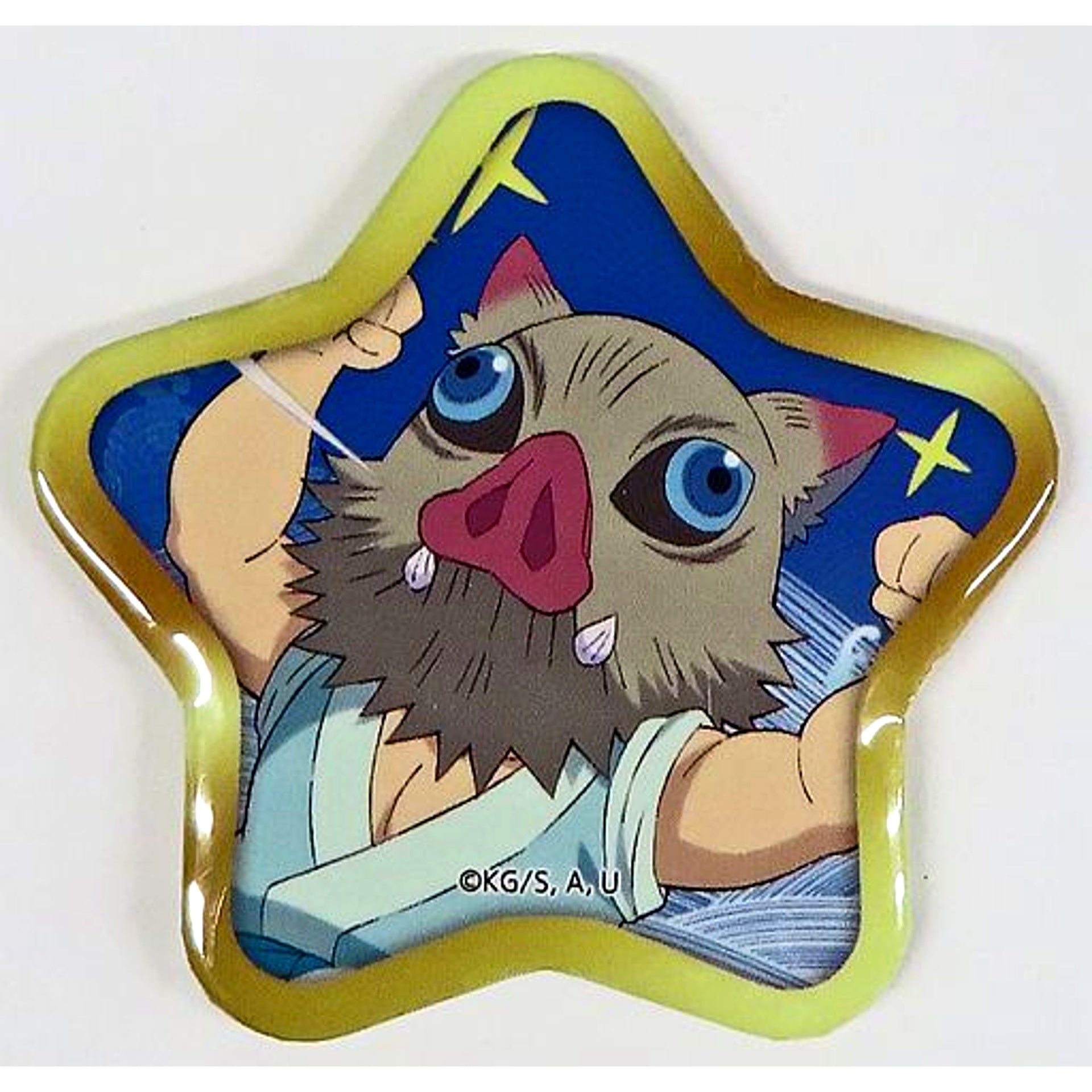 Inosuke Hashibira Demon Slayer: Kimetsu no Yaiba ufotable Cafe Machi Asobi CAFE Tanabata Event 2022 Random Star Shape Button [USED]