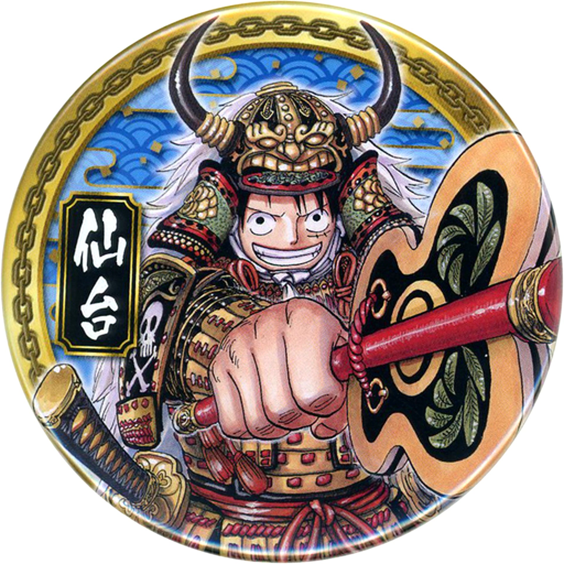 Monkey D. Luffy One Piece Button Exhibition Hello One Piece Sendai Limited [USED]