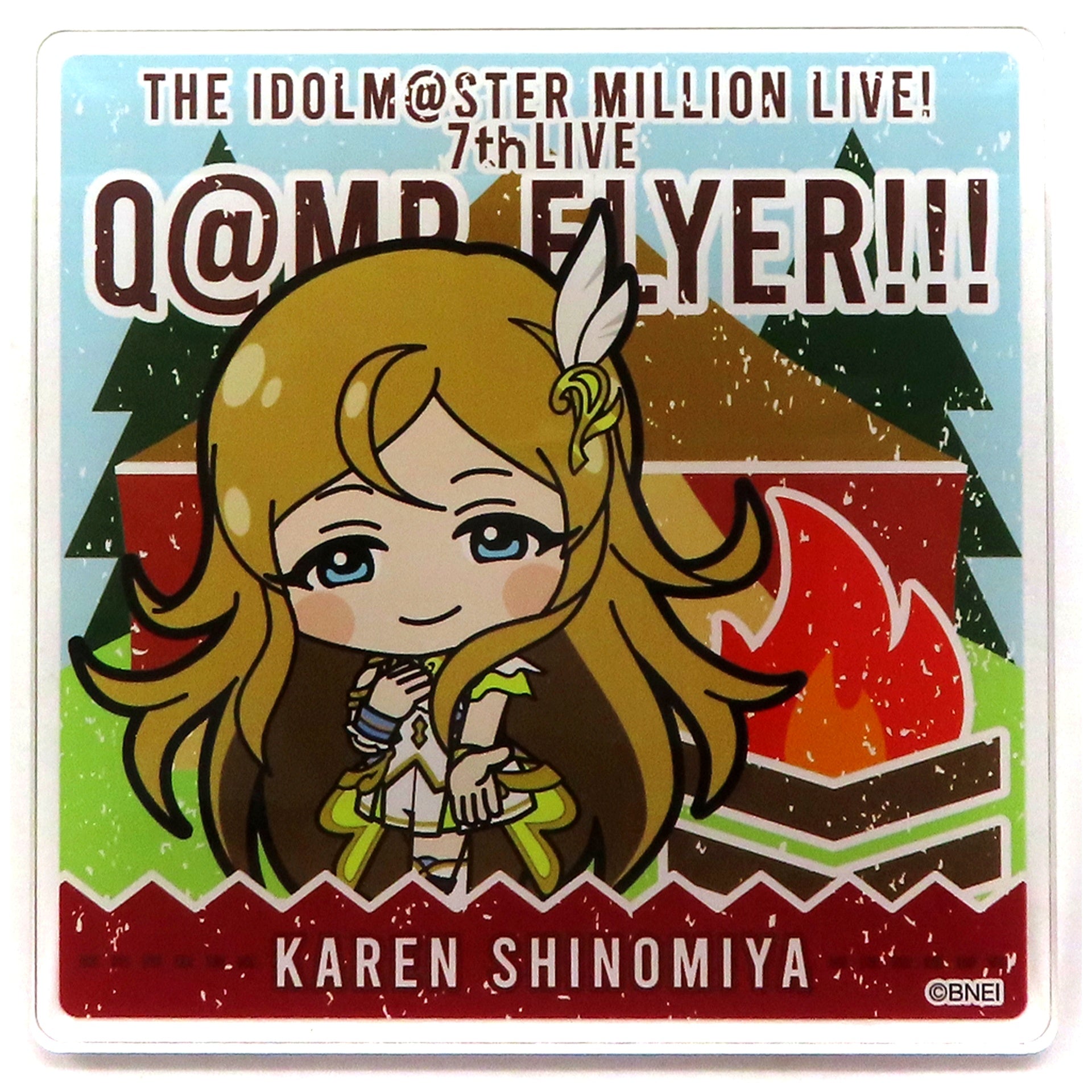Karen Shinomiya - 7th Live Ver. Official Produce Badge The Idolmaster Million Live! 7th Live Qamp Flyer!!! [USED]