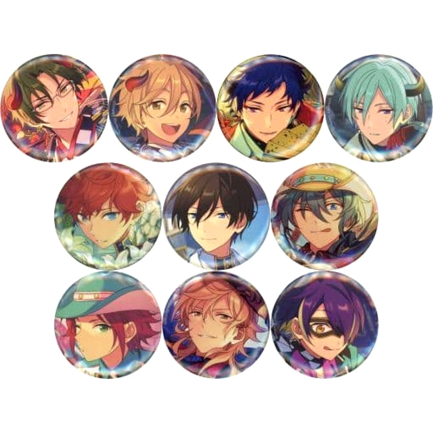 Ensemble Stars!! Tomoya Mashiro & Others Theme Scout Can Badge 2020 Winter Idol Side All 10 Types Set Buttons [USED]