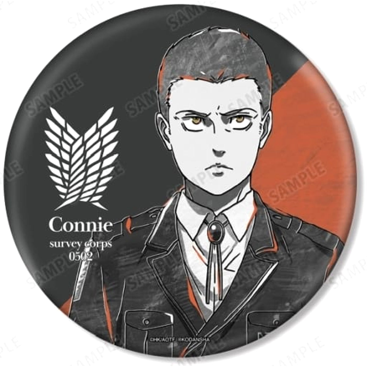 Connie Springer Attack on Titan Ani-Art Black Label BIG Button [USED]