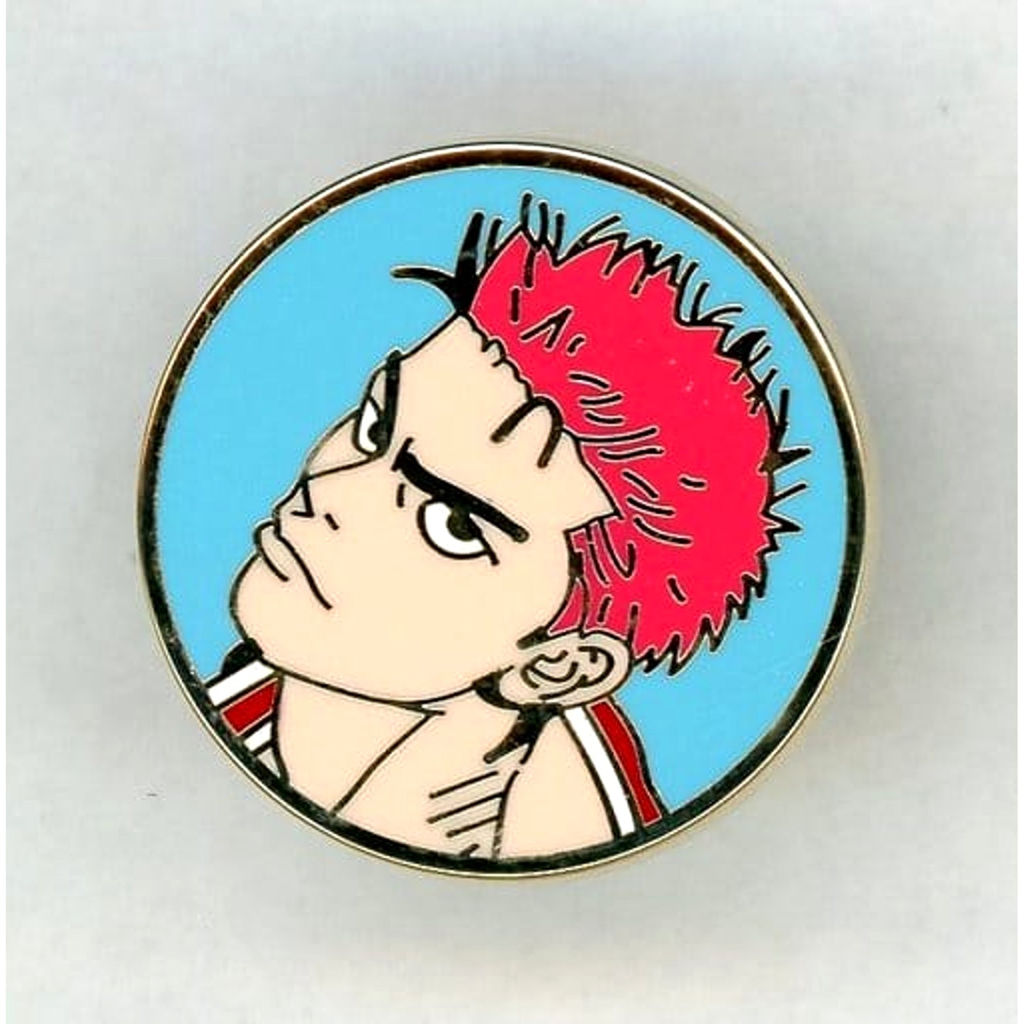 Slam Dunk Sakuragi Hanamichi Blue Original Pin Badge Buttons [USED]