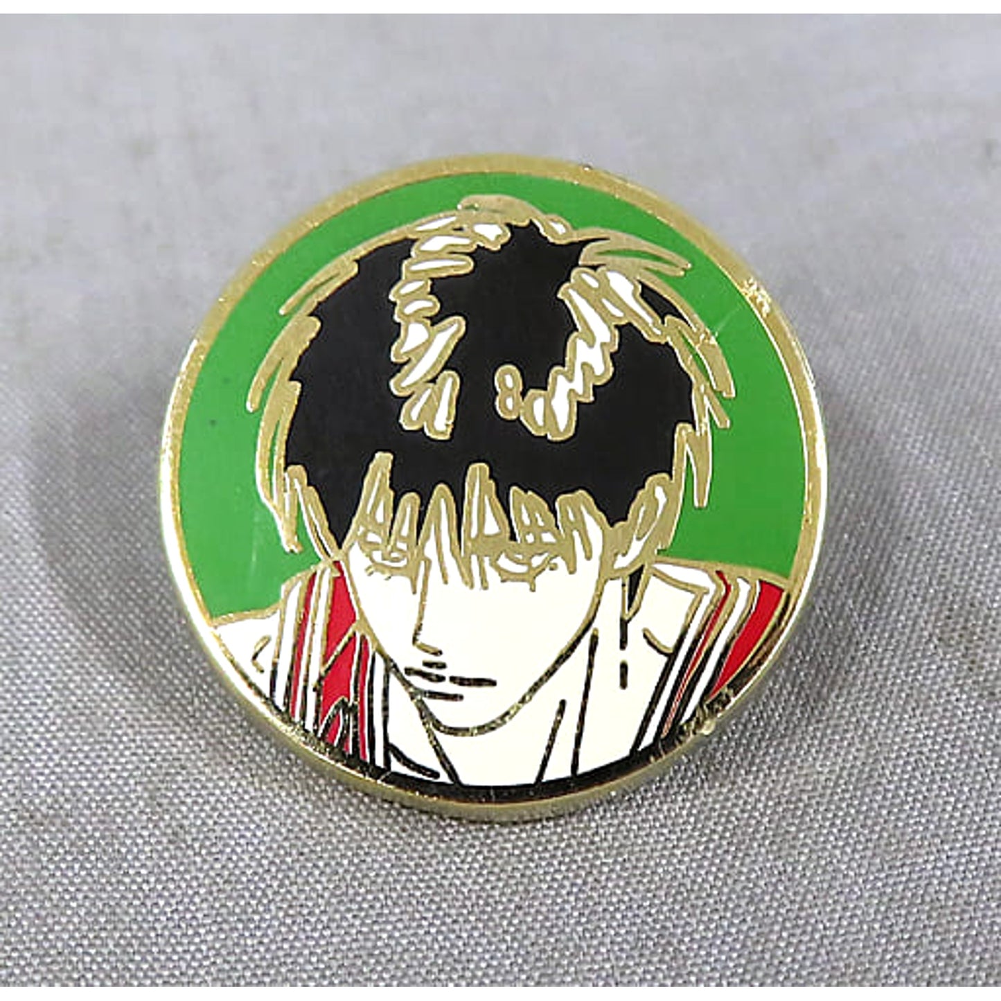 Slam Dunk Kaede Rukawa Green Original Pin Badge Buttons [USED]