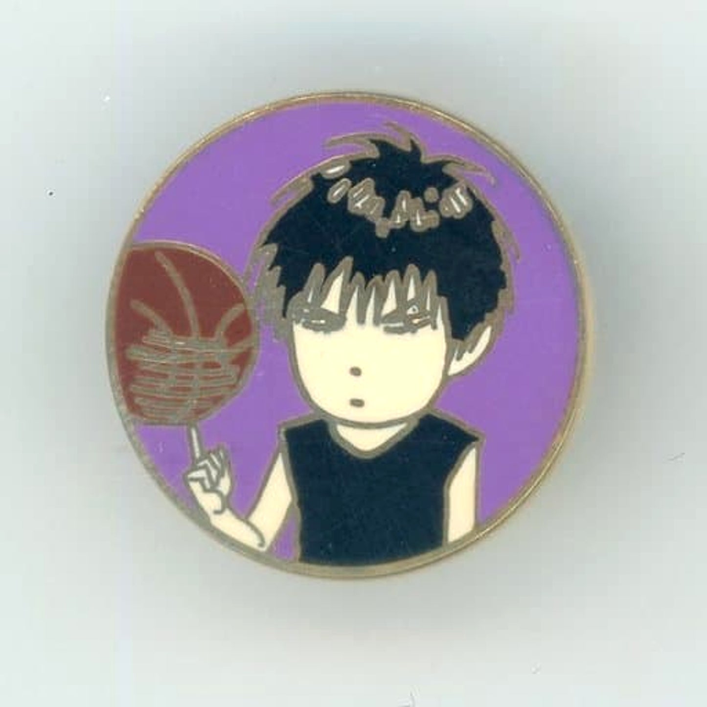 Kaede Rukawa Purple Slam Dunk Original Pin Badge [USED]