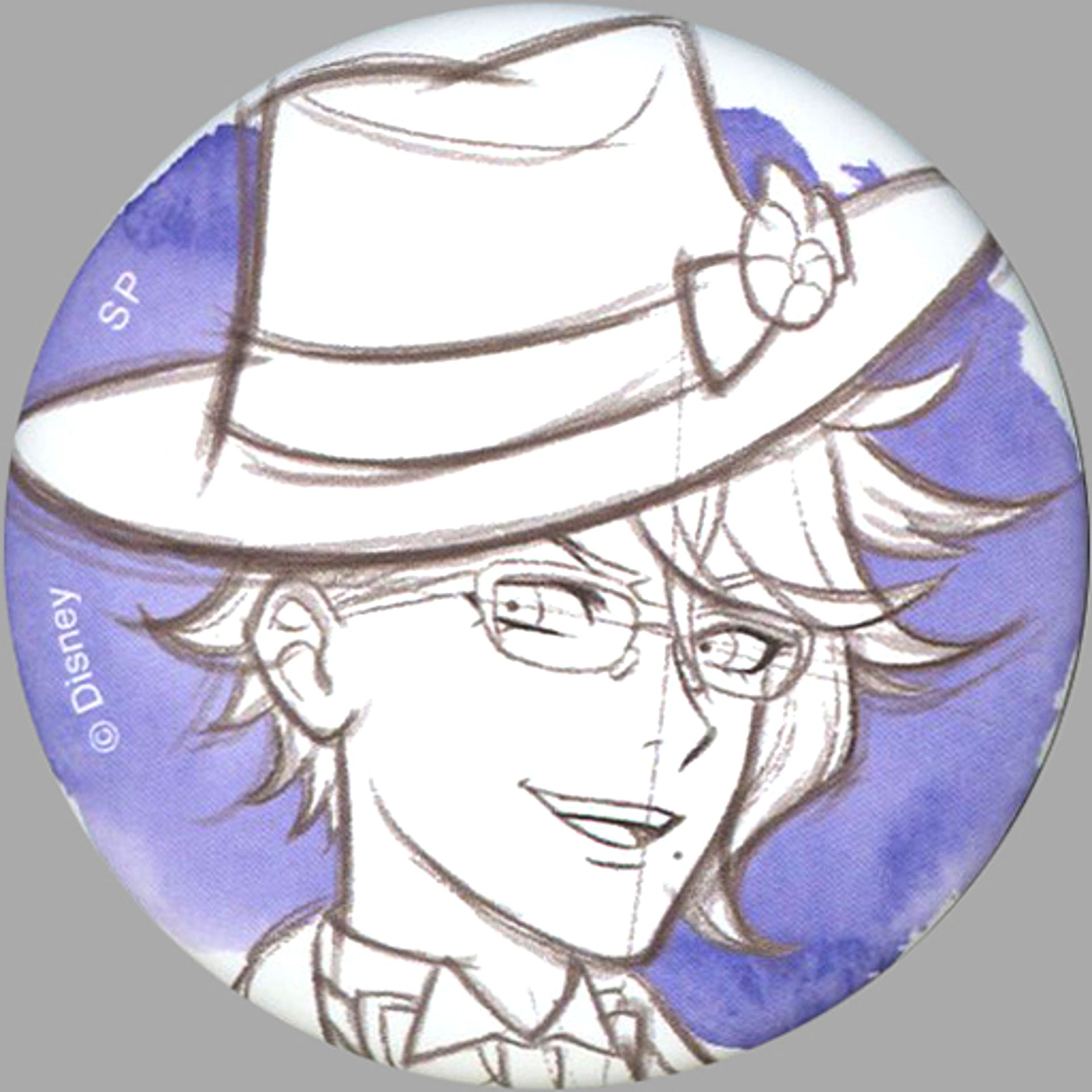 Azul Ashengrotto Disney Twisted-Wonderland Disney Artist Art Sketch Style Blind Button F Animate Limited [USED]