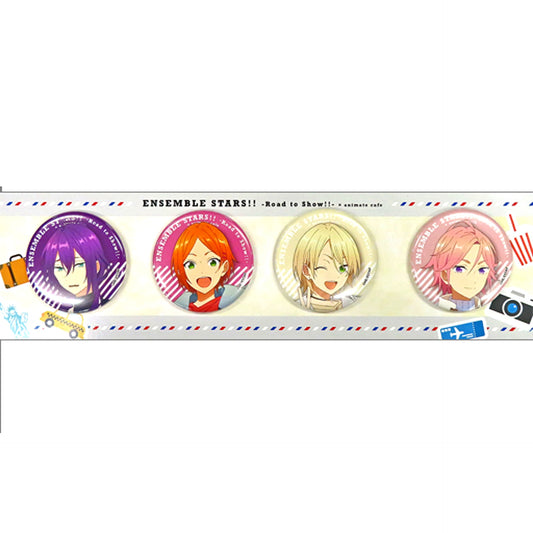 Group Set of 4 Ensemble Stars!! Road to Show!! Special Screening Ver. x animatecafe Part 2 Button [USED]